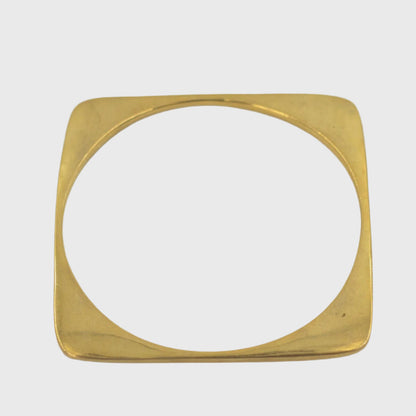 Square Brass Bangle | Leo