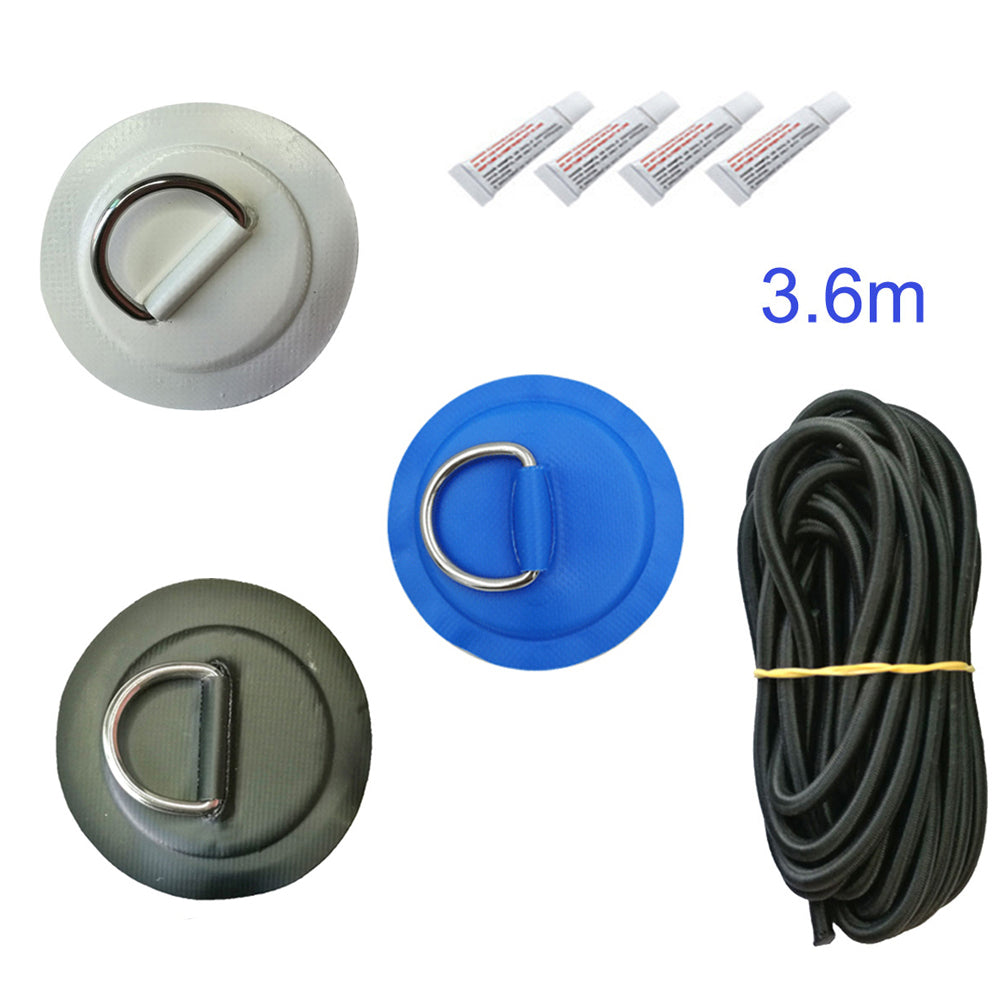 Surfboard Dinghy Boat Pvc Patch With Stainless Steel D Ring Deck