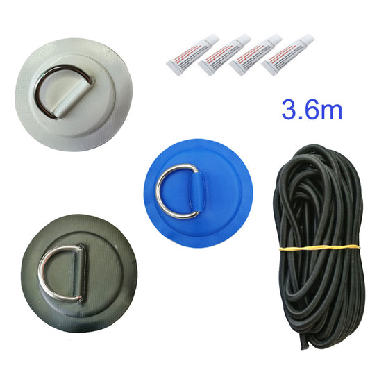 Surfboard Dinghy Boat Pvc Patch With Stainless Steel D Ring Deck