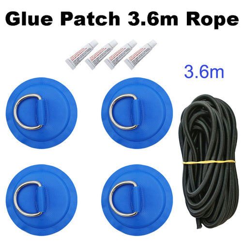 Surfboard Dinghy Boat Pvc Patch With Stainless Steel D Ring Deck