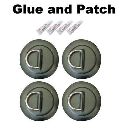 Surfboard Dinghy Boat Pvc Patch With Stainless Steel D Ring Deck