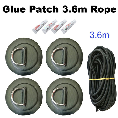 Surfboard Dinghy Boat Pvc Patch With Stainless Steel D Ring Deck