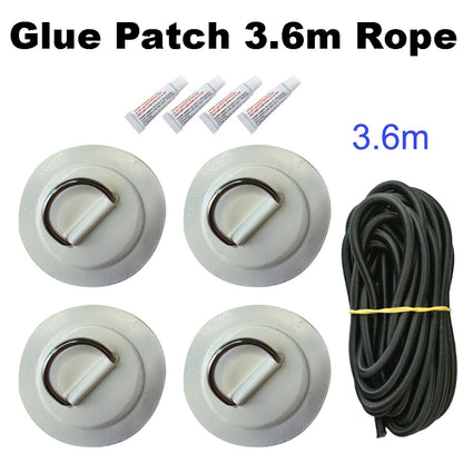 Surfboard Dinghy Boat Pvc Patch With Stainless Steel D Ring Deck