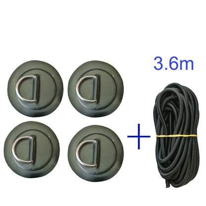 Surfboard Dinghy Boat Pvc Patch With Stainless Steel D Ring Deck