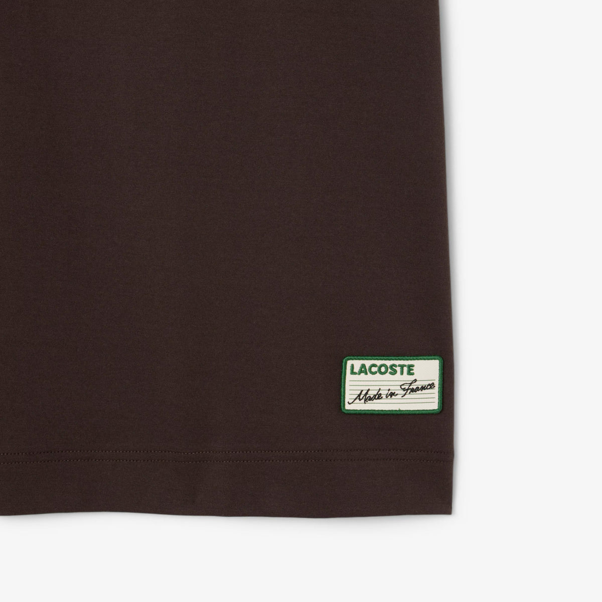 Lacoste Made in France Stripe Neck Tee - Black