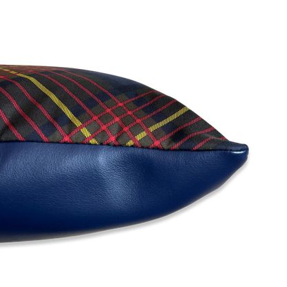 Tartan Equestrian Vintage Silk Scarf Pillows 17"