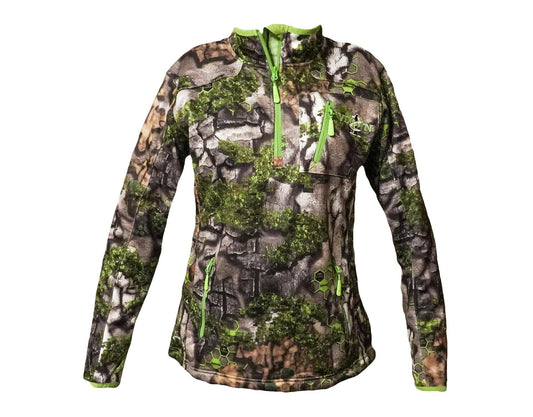 TREEZYN Women’s Early SEEZYN VIXZYN 1/4 Zip Pullover – Hunting & Outdoor MicroFleece Hoodie | Final Clearance/ Medium Only