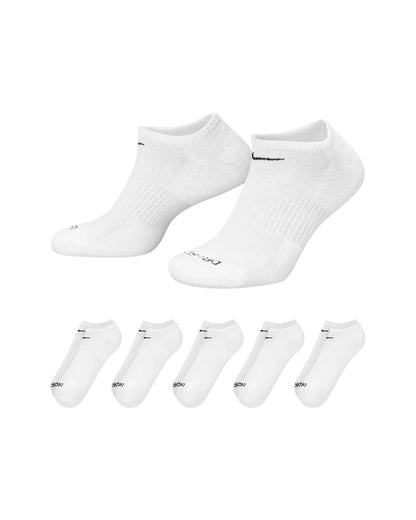 Nike 6-Pack Everyday Plus No Show Socks - White