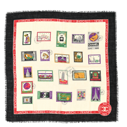 Stamps of the World Vintage Scarf Crossbody Bag