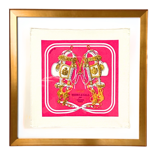 Brides de Gala Framed Vintage Silk Scarf 12"