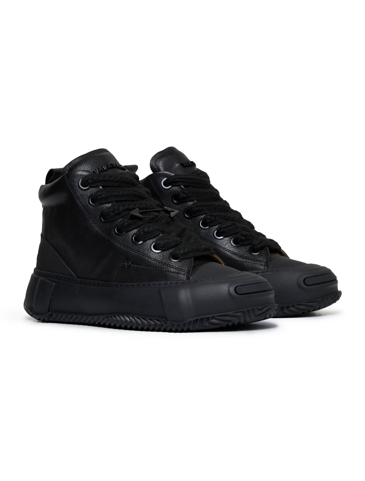 Valabasas "Vision" High Top Shoes - Black Leather