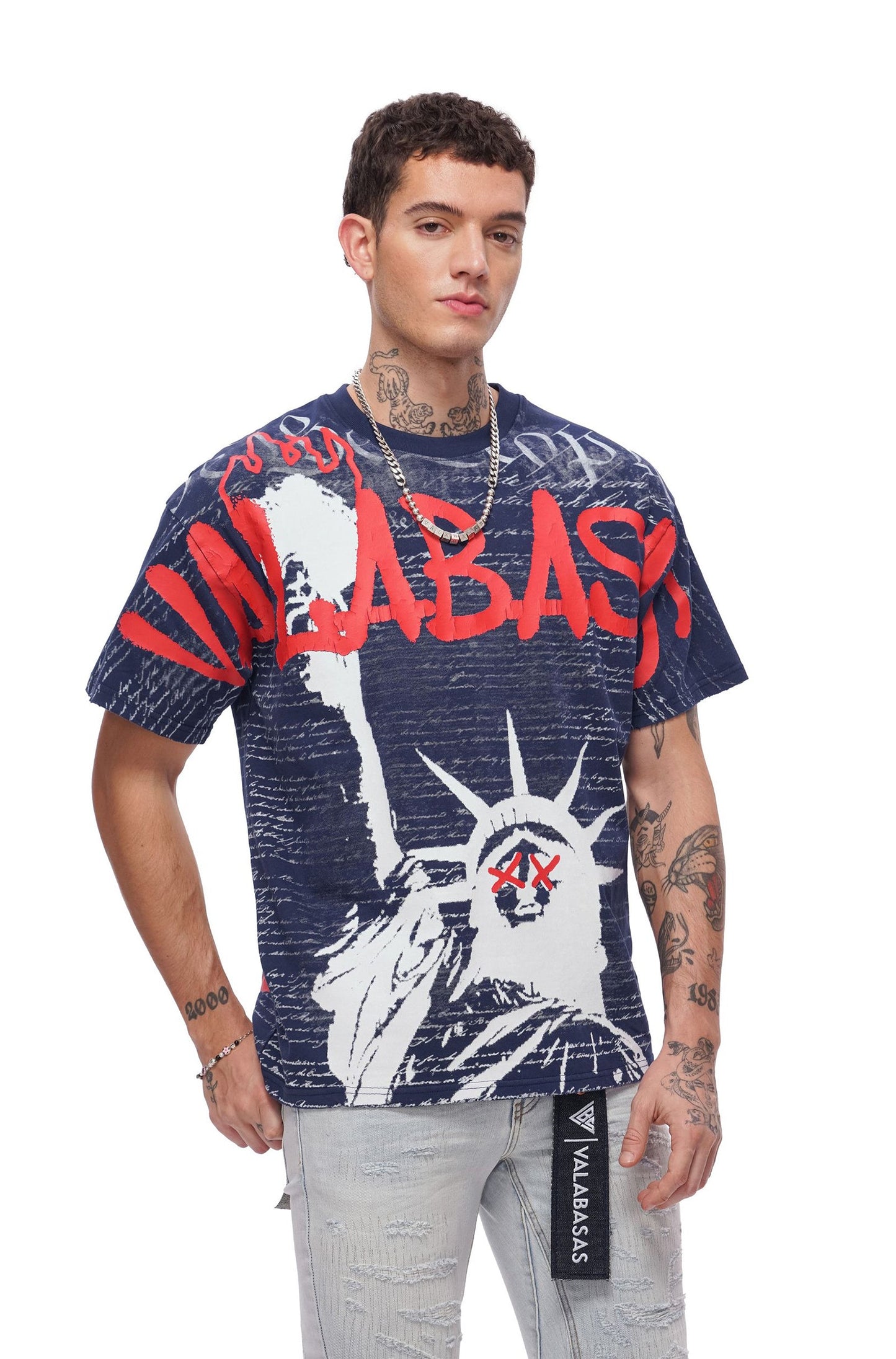 Valabasas Freedom Tee - Navy Blue