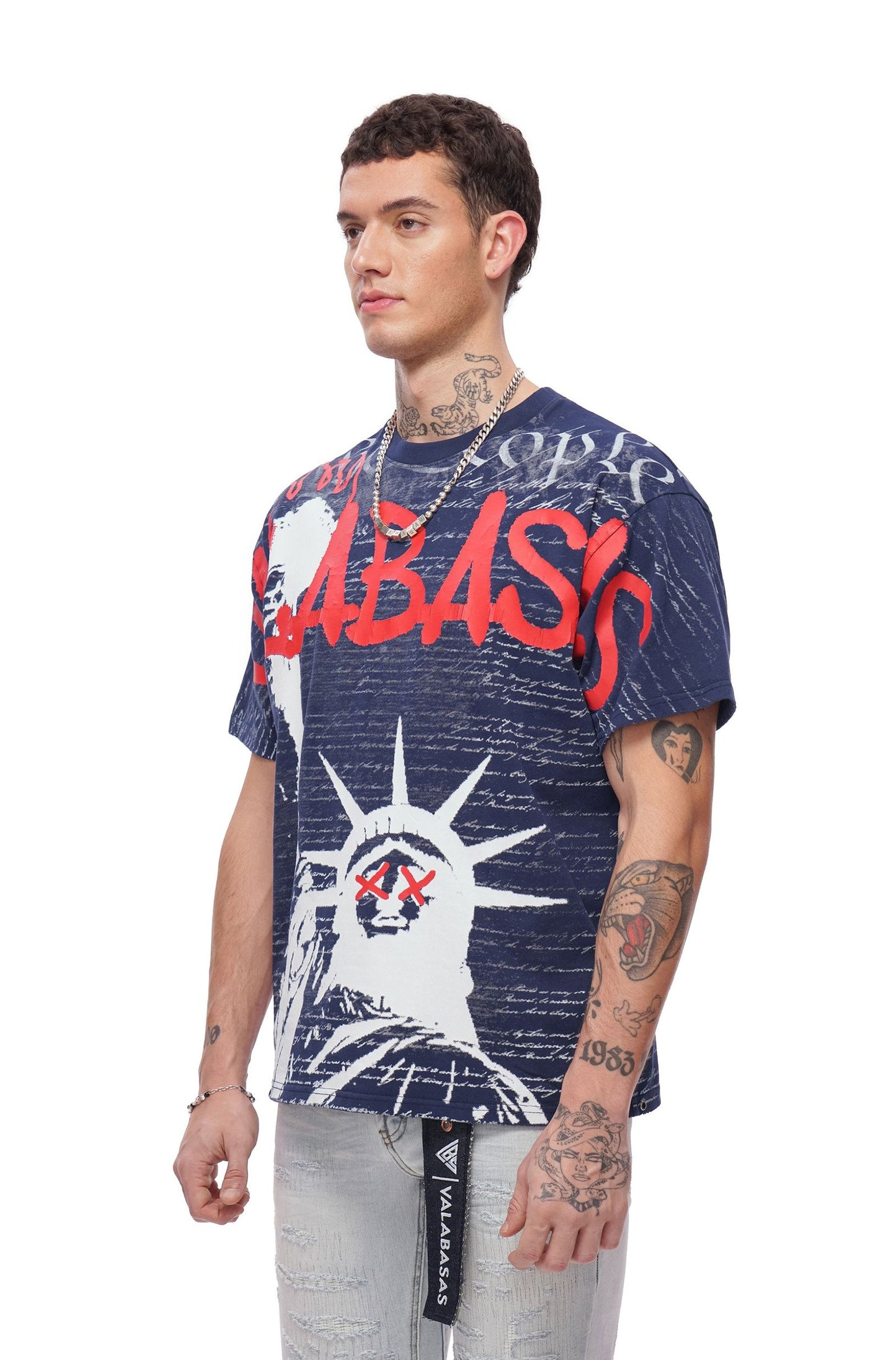 Valabasas Freedom Tee - Navy Blue