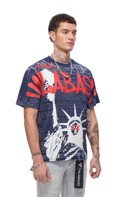 Valabasas Freedom Tee - Navy Blue
