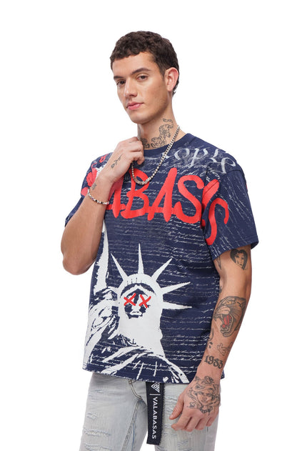 Valabasas Freedom Tee - Navy Blue