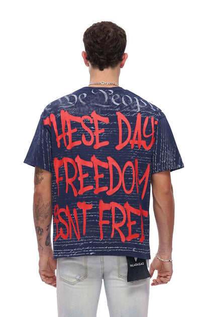 Valabasas Freedom Tee - Navy Blue