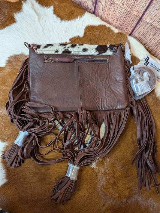 Western Linen Hair on crossbody w/Thunderbird
