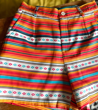 Women's Serape Print Shorts – Western Boho Style