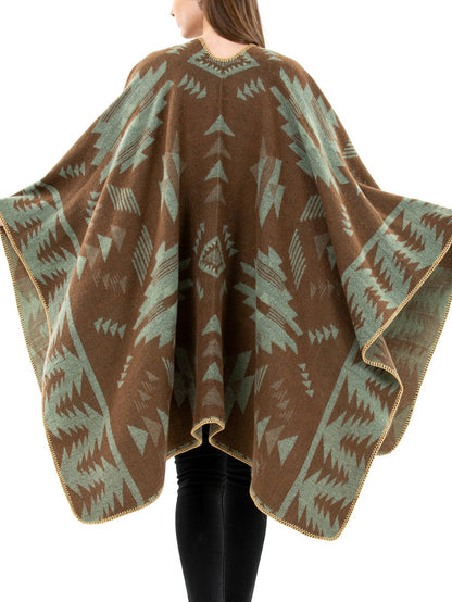 Women's Wrap Shawl Long Cardigan Aztec