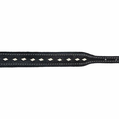 King Series Suede Buckstitch Wither Strap – Adjustable with Scissor Snaps & White Buckstitch Detail