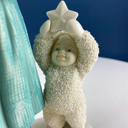 Dorthy in Wizard of Oz with Toto & Snowbabies. Dept. 56 Premiere Edition, Guest Collection. Collectible Porcelain Figurine.