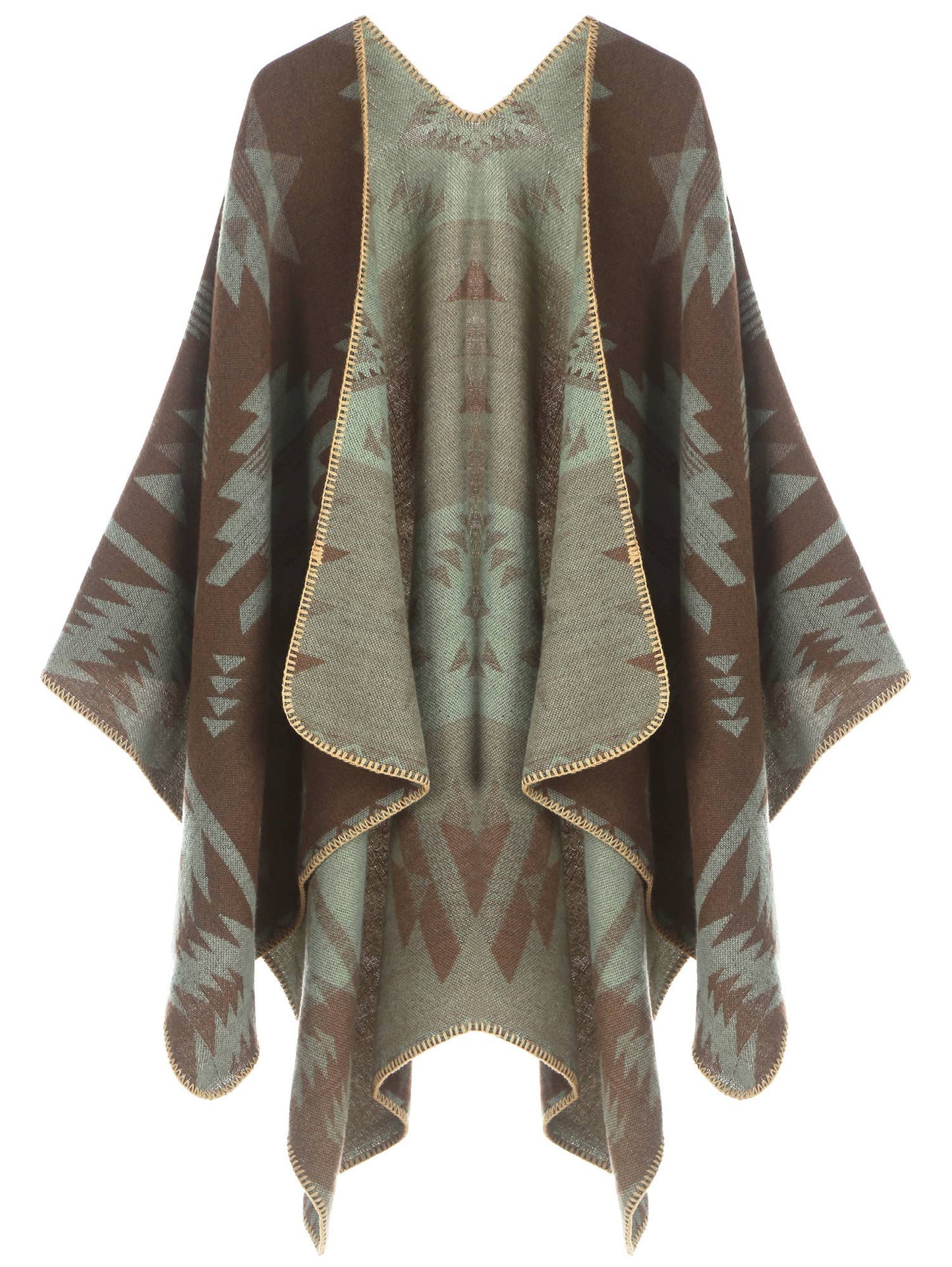 Women's Wrap Shawl Long Cardigan Aztec