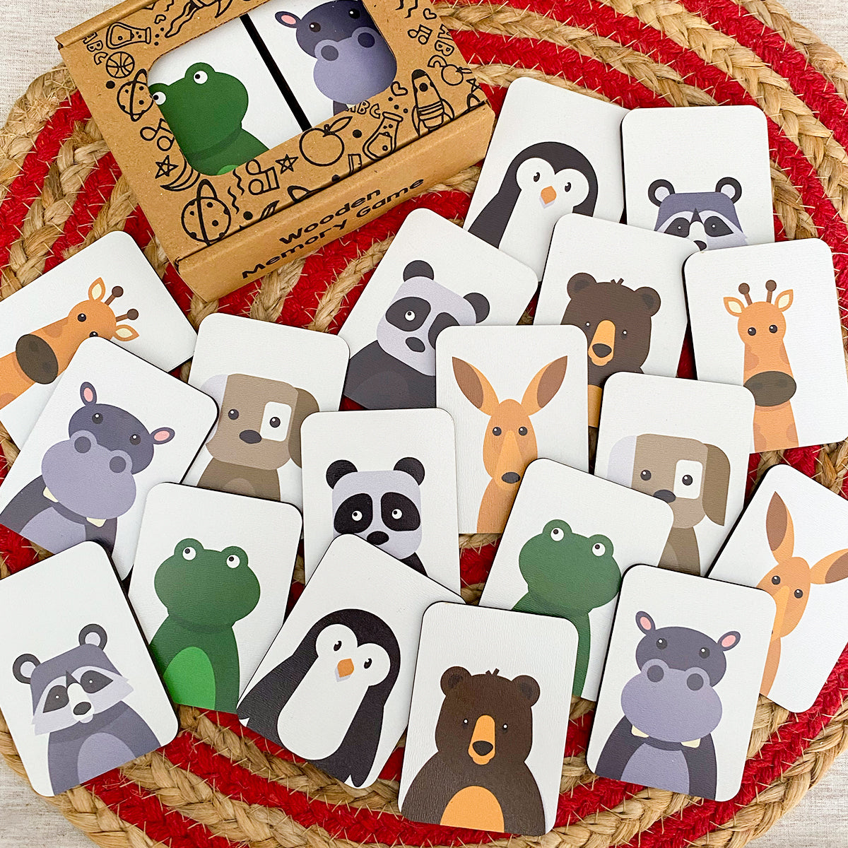 Animals Wooden Memory Game for Kids