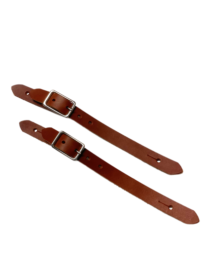 Youth Spur Straps – Rough Stock Latigo Leather for Secure Fit | Rowdy Rowels