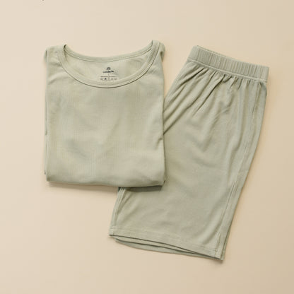 Women's Ribbed Bamboo Pajama Top & Bottoms - sold as separates