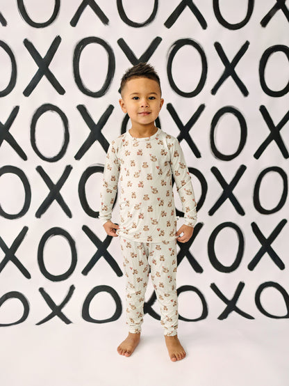 Valentines Teddy Bear 2pc Bamboo Pajamas