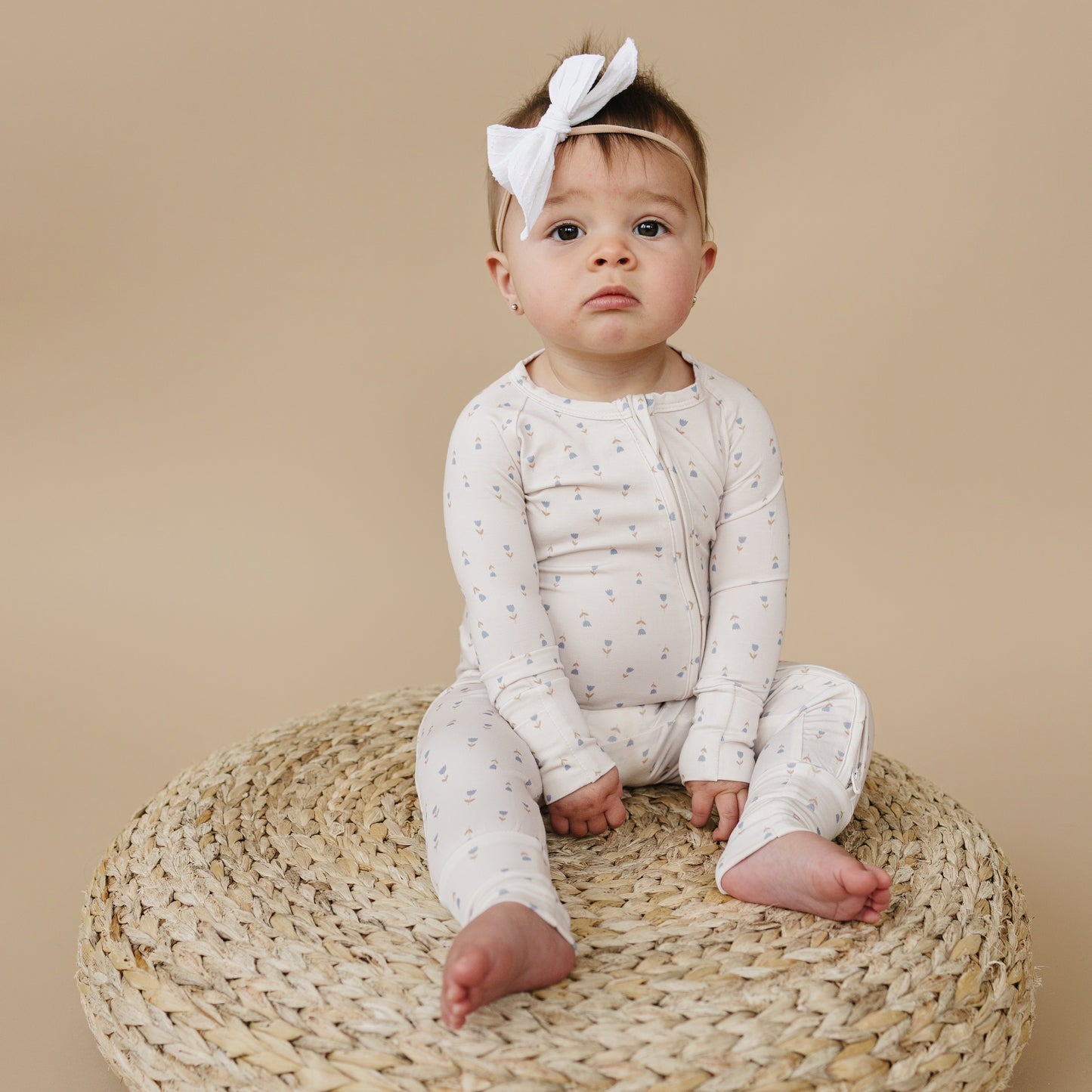 Tiny Tulips Bamboo Zippy Pajamas