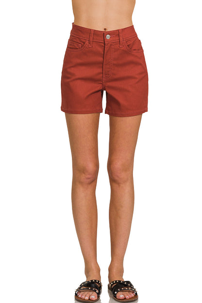 Zenana High Rise Color Jean Shorts – Western & Country Style