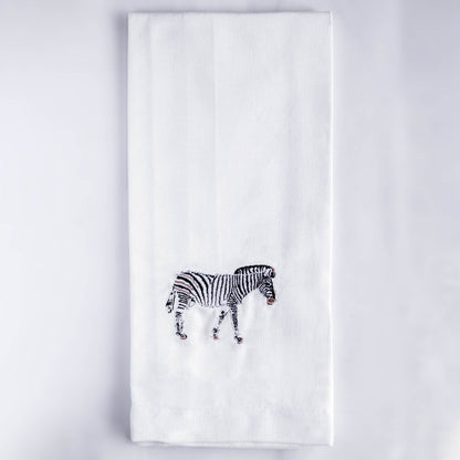 African Wildlife Cotton Tea Towels - Handmade Kitchen Gift