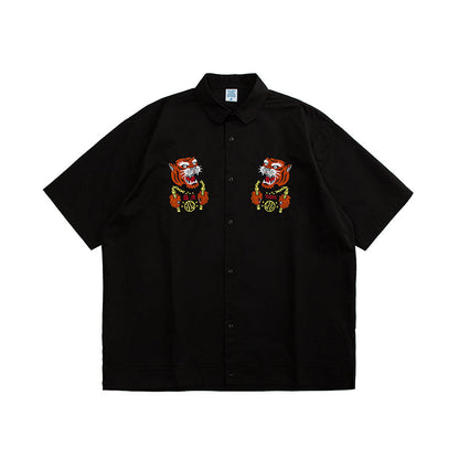 Tiger Warrior Embroidery Shirt