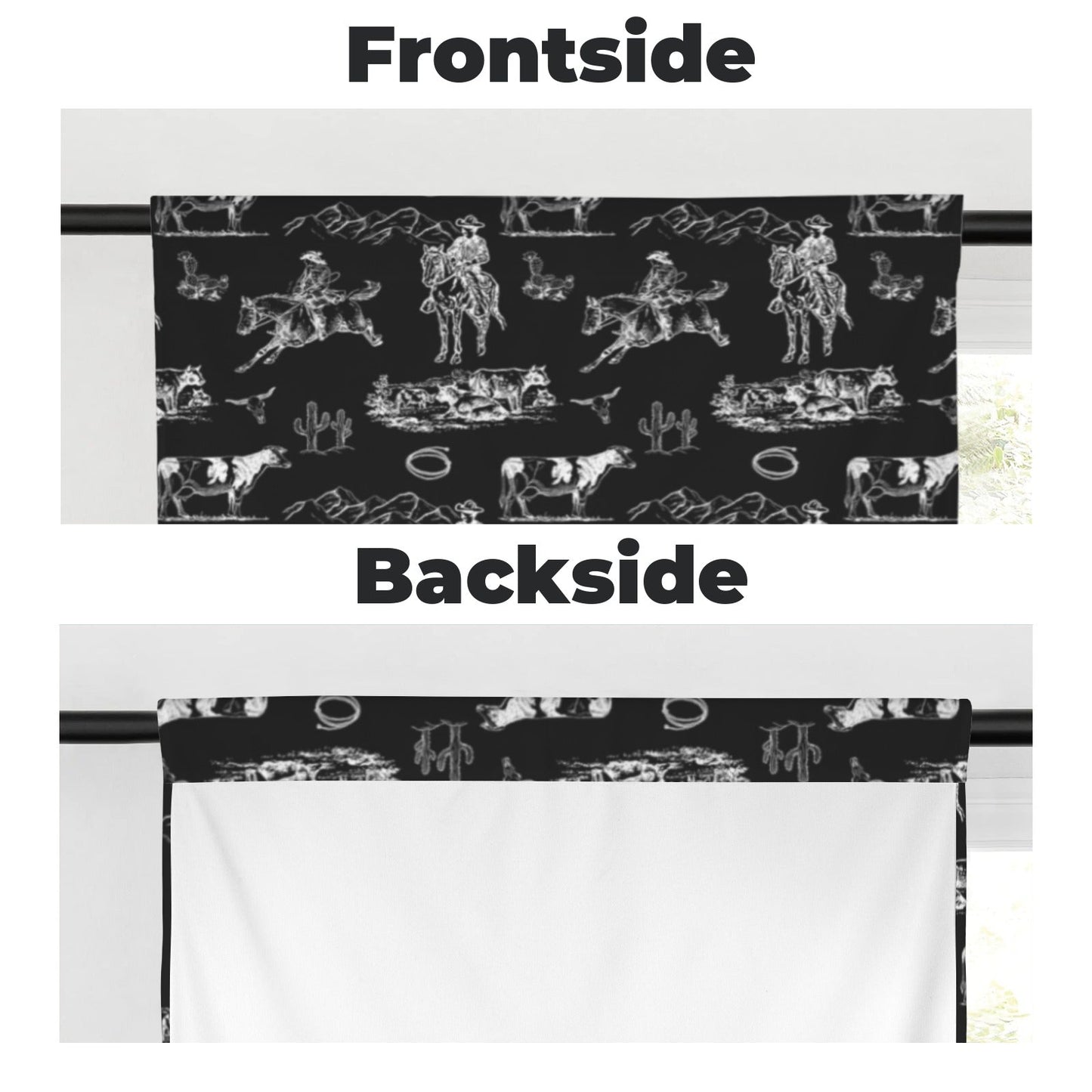 Baha Ranch Ranch Life Window Curtains 28"x40" (2-Piece) Made in America