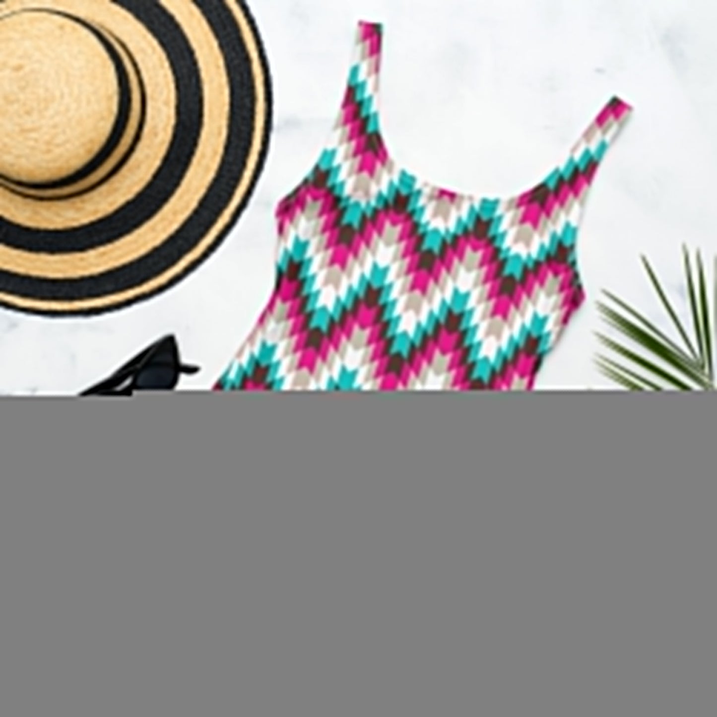Baha Ranch Yeehaw Turquoise Aztec One-Piece Swimsuit