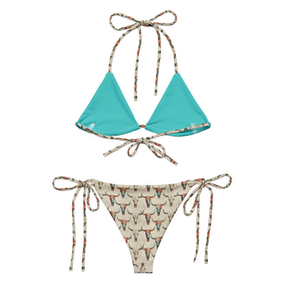 Baha Ranch Yeehaw Bullhead Skulls String Bikini