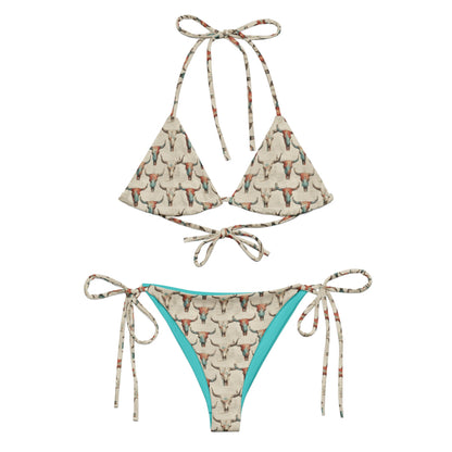 Baha Ranch Yeehaw Bullhead Skulls String Bikini