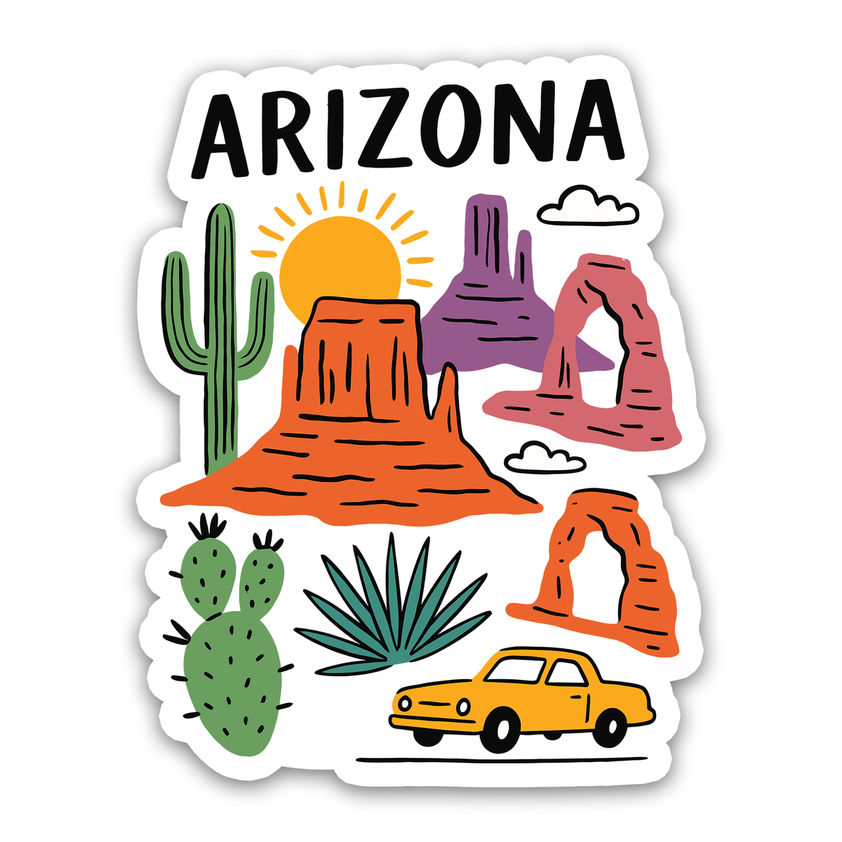 Arizona State Icons Sticker