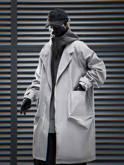 HiJ36 Grey Urban Trench Coat