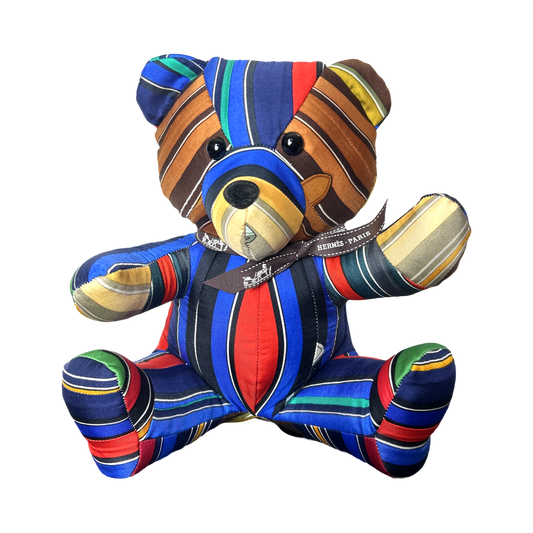 Couvertures et Tenues du Jour Vintage Silk Scarf Tender Teddy Bear