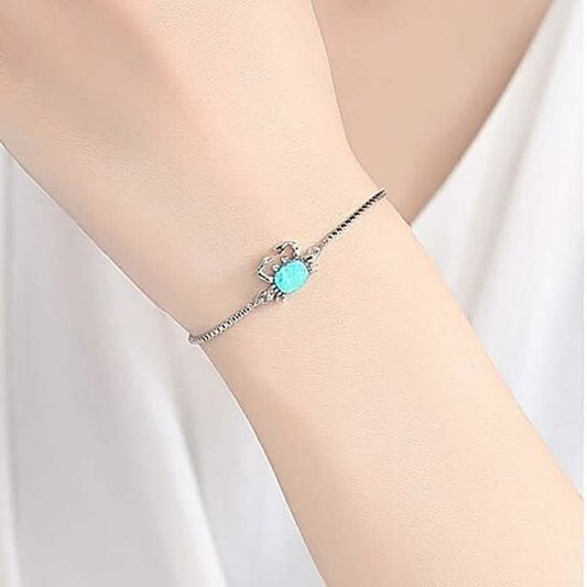 Blue Opal Adjustable Bolo Charm Bracelets