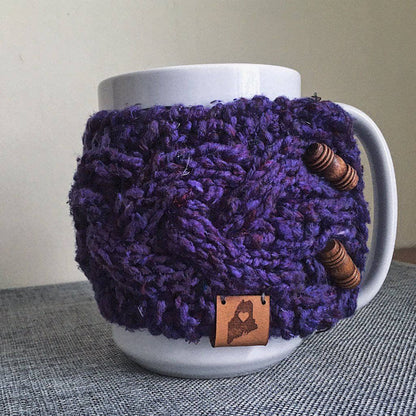 Braided Cable Mug Coozie Knit Kit