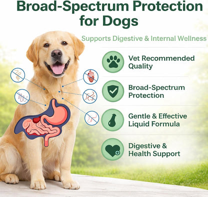 Liquid Dog Dewormer Hookworms Roundworms Lungworms Pinworms 120ml