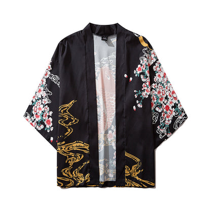 YC6007 Fish in Spring Kimono