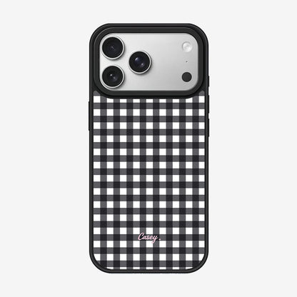 Casey Classic Gingham Magnetic Matte Phone Case – Anti-Fingerprint Protective Cover