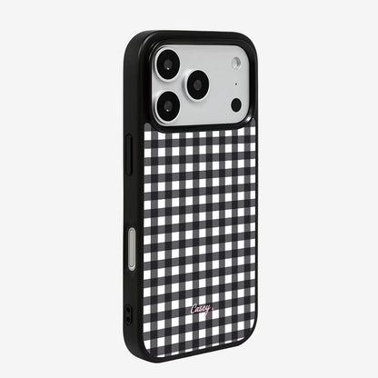 Casey Classic Gingham Magnetic Matte Phone Case – Anti-Fingerprint Protective Cover