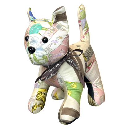 Vintage Silk Scarf Charming Kitten