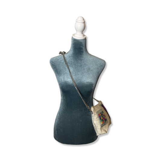 Stamps of the World Vintage Scarf Crossbody Bag