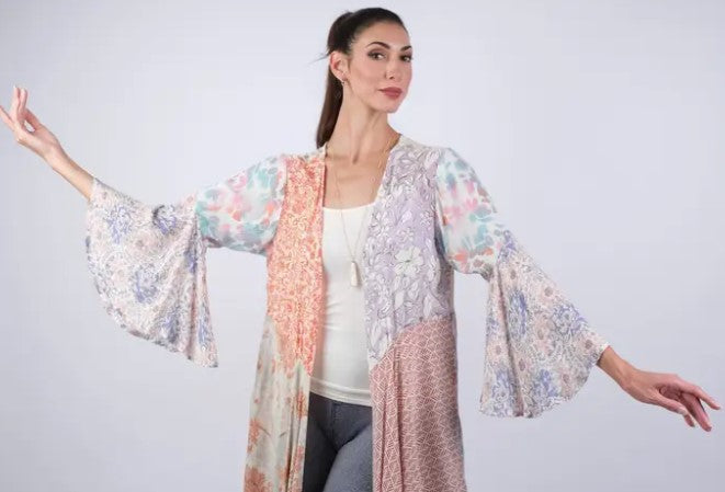 Limited Edition:  Woodstock Dreams Wild Rose Mosaic Cardigan